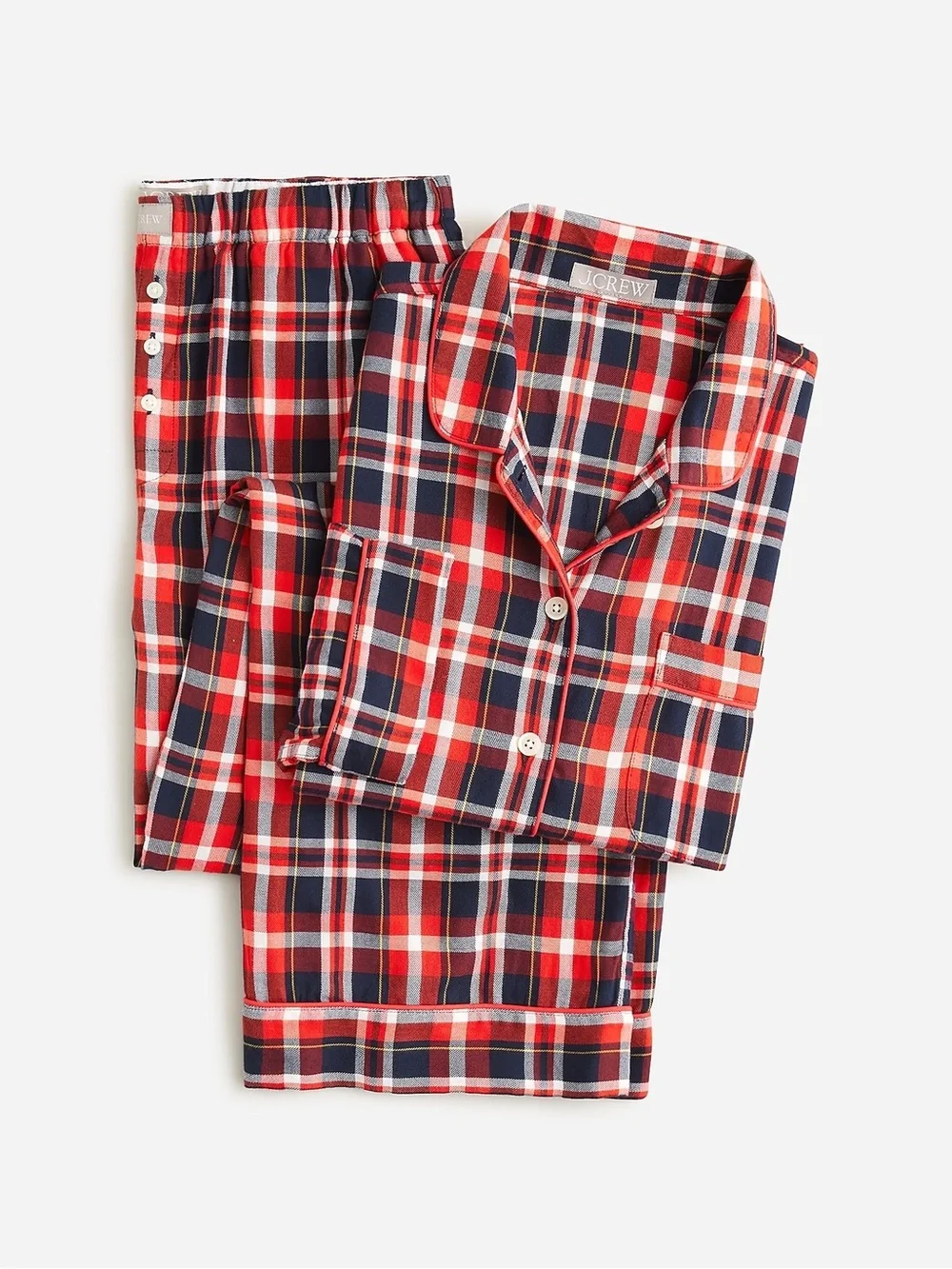 J. Crew Chestnut Navy & Red Plaid Pajama Top(only)